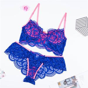 Thời trang mới phụ nữ đẩy lên Áo ngực thiết lập pháp Sexy Ren phụ nữ đồ lót thongs sexy Bộ đồ lót - Product Image 4