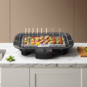 Parrilla Eléctrica Sin Humo con Enchufe Europeo, Plancha Antiadherente, Asador Eléctrico de Doble Uso, <span class=keywords><strong>Barbacoa</strong></span> Eléctrica para el Hogar y la Cocina - Product Image 1