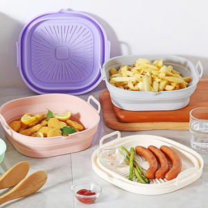Plats et casseroles en silicone pour la cuisson au lave-vaisselle de qualité alimentaire multi-usage pour la <span class=keywords><strong>friteuse</strong></span> à air Ninja Foodi Breville Gowise pour la cuisson au four - Product Image 3