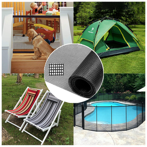 Cường độ cao không thấm nước PVC tráng Polyester teslin lưới UV kháng côn trùng kháng đen tối màu xám cho phòng khách hiện đại - Product Image 5