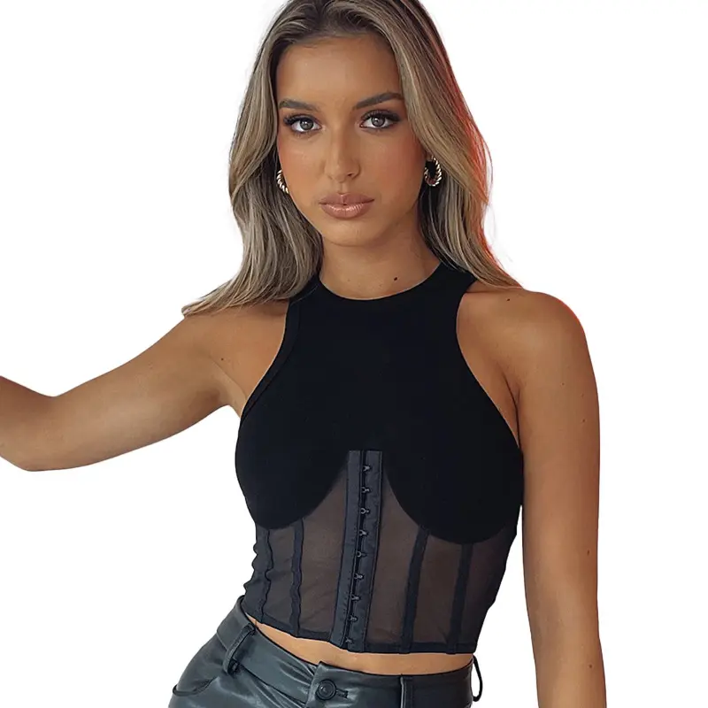 Canottiere da donna alla moda crop top da donna all'ingrosso bulk crop top per donna senza maniche maglia estiva crop top donna 2022