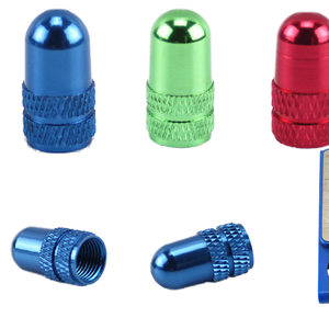 Cache-poussière de valve de pneu de vélo de route Cap/<span class=keywords><strong>Presta</strong></span> en alliage d'aluminium anodisé, style américain, léger (1,8 g) - Product Image 1