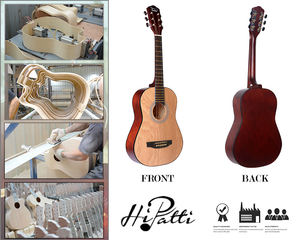 Guitarra acústica Tree Root, cuerpo delgado de 38 pulgadas, guitarra satinada de tilo, China - Product Image 2