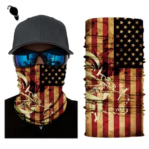 LEO Face Scarf Headband Multifunction Country Flag Neck Gaiter Seamless Tube Polyester Bandana