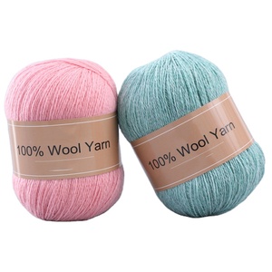 Vente en gros 100% <span class=keywords><strong>laine</strong></span> mérinos 18S/2 27 couleurs fil épais moyen fil doux tricoté à la main <span class=keywords><strong>laine</strong></span> australienne fil torsadé 50g boule - Product Image 2