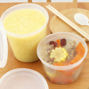 Одноразовые прозрачные круглые пластиковые стаканы из полипропилена для горячих супов с крышкой, объемом 8, 12, 16, 20, 24, 32, 48, 64 унции. - Product Image 2