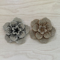 Berbagai Warna PVC Kaca Rhinestone 3D Stereo Bunga Bordir Patch Pakaian DIY Aksesoris Sepatu Tas Penjualan Langsung Pabrik