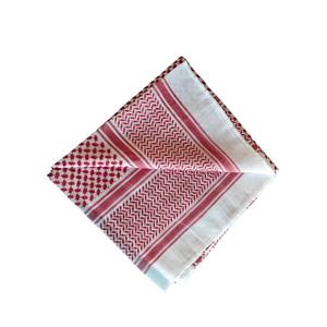 工場卸売 カスタム 55インチ シフォン チェック柄 ストライプ 通気性 レッド ケフィヤ ラップ イスラム教徒用 メンズ スカーフ - Product Image 4