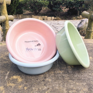 Household Plastic <b>Basin</b> <b>Round</b> Deepened Large Thickened For Washing Feet Laundry Student Use Mixed Color - Product Image 3