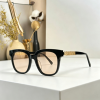 Lunettes de soleil polarisées UV400 classiques à monture transparente dégradée avec impression personnalisée, design carré à monture complète, tendance et promotionnelles