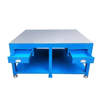 Banc de travail en acier inoxydable 2m x 1m pour atelier, table d'opération en fonte avec étau