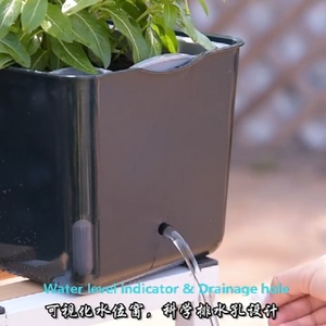 Décoration d'intérieur, produits de jardinage, style nordique, jardinières suspendues en plastique auto-arrosantes pour balcon, jardinières pour balustrade - Product Image 5