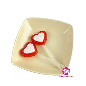 <span class=keywords><strong>Saint</strong></span> <span class=keywords><strong>Valentin</strong></span> Dulces Saveur de fruits sucrés amour Bonbons durs <span class=keywords><strong>Confiserie</strong></span> Mélange rouge et blanc Couleur Sucette en forme de coeur - Product Image 3