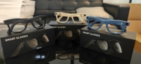 Gafas Inteligentes A2 M-E-T-A con Cámara de 8MP, Transferencia WIFI, Control por Gestos, ChatGPT, para Hombre y Mujer, Gafas Inteligentes con IA para Exteriores
