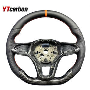Volante de cuero deportivo negro YTcarbon para Golf 8 <span class=keywords><strong>r</strong></span>-<span class=keywords><strong>line</strong></span> GTI GTD GTE Arteon Tiguan Touareg <span class=keywords><strong>POLO</strong></span> accesorios de coche - Product Image 3