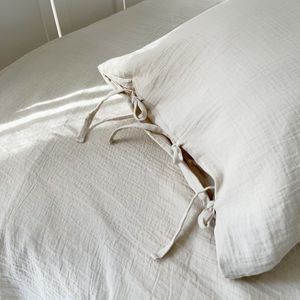 Set di Biancheria da Letto in Cotone Mussolina 100% Lavato con Sensazione Simile al Lino, Certificato Oeko-Tex e Adatto per Chi Soffre di Allergie - Product Image 3