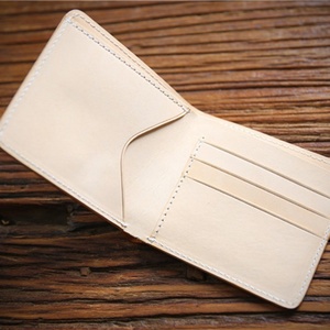 Custom Your Brand Italian Vegetable Tanned Leather <b>RFID</b> Protected Polyester Lining Short Mens Slim <b>Wallet</b> - Product Image 2