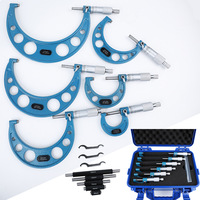 Micromètres extérieurs métriques de haute qualité, 0-150 mm, 6 pièces/ensemble, boîte en plastique, outils de mesure précis