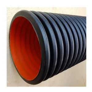 Large Diameter PE Drainage Pipe DN300-DN1200 HDPE Double Wall Corrugated Pipe with Plastic Material