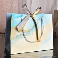 Sac cadeau de luxe personnalisé avec ruban imprimé Matthew et nœud, en carton ivoire recyclé, logo personnalisé pour montres et lunettes