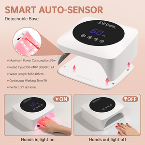 Lampe à ongles UV LED sans fil 168W, rechargeable, portable, sécheuse à ongles en gel pour manucure, salon, usage domestique - Product Image 3