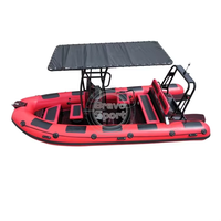 Bateau pneumatique semi-rigide (RHIB) 520 de 17 pieds en aluminium à coque rigide en V profond, haute qualité avec tube en Hypalon PVC