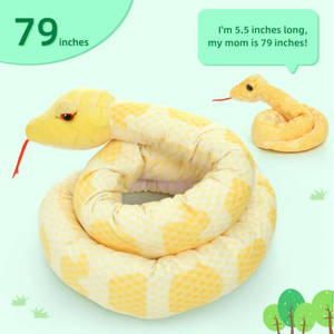 3 명의 아기와 2 개의 계란 봉제 장난감으로 사용자 정의 뱀 박제 동물 거대한 뱀 봉제 - Product Image 5