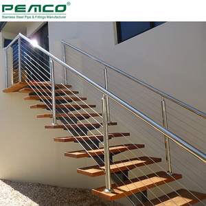 Home Balcony <strong>Metal</strong> 4 6 8 10 Wire Railing Cost 304 316 Stainless Steel Cable <strong>Handrail</strong> System - Product Image 3