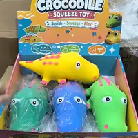 Jouet à presser en TPR géant en forme de crocodile, jouet sensoriel anti-stress à remontée lente, cadeau de bureau mignon pour enfants et adultes