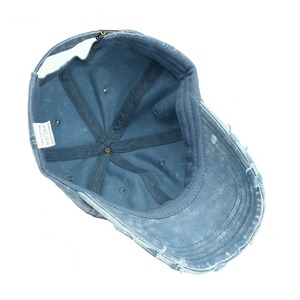 Sombrero de sarga de algodón lavado vintage en blanco al por mayor, gorra de béisbol sin estructura desgastada con logotipo bordado personalizado para hombres y mujeres - Product Image 2