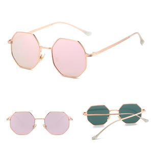 DL GLASSES Unique Polygon Hombres Mujeres Vintage Small Octagon Metal Sun Gafas UV400 Luxury Brand Gafas De Sol - Product Image 6