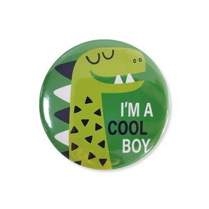 Pin de Solapa con Diseño de Dinosaurio de Dibujos Animados para Decoración de Fiesta de Cumpleaños Infantil, Pin de Solapa con la Frase 'I Am a Cool Boy' - Product Image 1