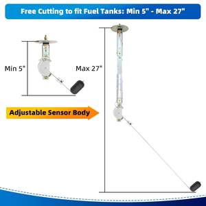 0-90 オーム燃料送信ユニット 5 インチ-27 インチ (125 ミリメートル-680 ミリメートル) ボート燃料水タンクレベルセンサーマリンオートカートラックオリバー - Product Image 4