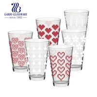 Tasse en verre de bière Teku 16oz verres à pinte de bière avec impression en forme de logo personnalisé
