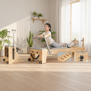 Máquina de Pilates Portátil de Roble, Haya y Arce para Yoga y Pilates, Ajustable para Ejercicios <span class=keywords><strong>en</strong></span> Casa u Oficina, Aplicación Corporal, <span class=keywords><strong>en</strong></span> Oferta - Product Image 3