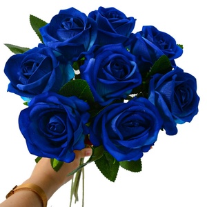 Rosa Artificial Gigante de Alta Calidad, Cabeza de Flor de 10 cm, Decoración para Fiestas, Tacto Real, Rosa de Seda Artificial en Azul/Rosa/Blanco/Rojo - Product Image 2