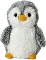 Mini pingouin en peluche personnalisé avec pompon, compagnon vibrant pour des câlins chaleureux, 0-24 mois, anniversaire, gris, Chine