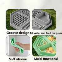 BPlus 2026 Nouveau Plateau d'alimentation en silicone OEM ODM anti-éclaboussures, tapis de recherche de nourriture multi-textures pour perroquets, conures et animaux exotiques