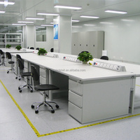 Banc de travail ESD pour assemblage électronique avec éclairage LED, étagère et prises de courant pour la réparation d'ordinateurs et l'assemblage d'appareils – Vente directe usine