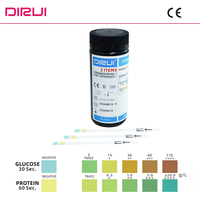 Venta al por mayor Dirui 2 artículos (proteína, glucosa) Tiras de prueba de orina de gran calidad para el hogar Tiras de prueba de análisis de orina
