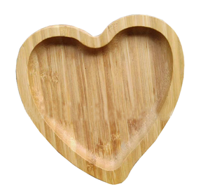 Plateau de service en bois en forme de cœur avec porte-gobelet, fait main, style nordique, pour collations et thé - Product Image 6