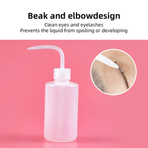 IRISMANLI Bouteille de rinçage en plastique bleu 250 ml pour nettoyant moussant écologique, outil pour extensions de cils, bouteille de lavage pour tatouages oculaires - Product Image 3