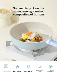 Poêle à Steak en Céramique Antiadhésive Colorée Multi-Fonction <span class=keywords><strong>de</strong></span> Qualité Alimentaire Casserole Ustensiles <span class=keywords><strong>de</strong></span> Cuisine <span class=keywords><strong>pour</strong></span> Enfants, Nouveauté 2025 - Product Image 6