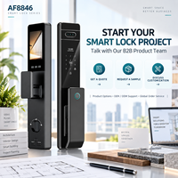 Serrure de porte intelligente biométrique entièrement automatique avec empreinte digitale, clavier anti-espionnage, serrure de porte intelligente Tuya avec scanner facial et caméra
