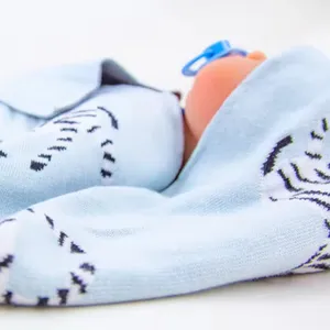 Высококачественное 100% хлопковое мягкое трикотажное детское одеяло с милым мультяшным рисунком для кровати