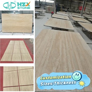 HZX <span class=keywords><strong>pierre</strong></span> <span class=keywords><strong>naturelle</strong></span> Wabi-sabi marbre travertin <span class=keywords><strong>beige</strong></span> poli pour décoration intérieure hôtel villa carrelage panneau mural - Product Image 4