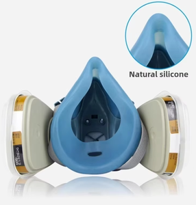 防毒マスク7502再利用可能シリコンハーフフェイスマスク安全ゴーグル付きカートリッジ - Product Image 5