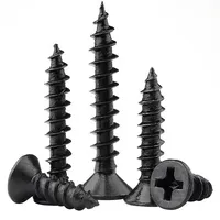 Vis encastrées en croix à tête de clairon plate gypse filetage grossier fin bois phosphate noir DIN18182 vis pour cloisons sèches