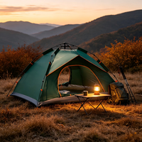 Tente de camping gonflable portable, résistante au vent, imperméable, abri épaissi, sans installation requise, pour la plage, la randonnée en plein air