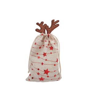 Sacs cadeaux en tissu avec cordon de serrage de luxe pour Noël, nouveau design imprimé, sac promotionnel - Product Image 5